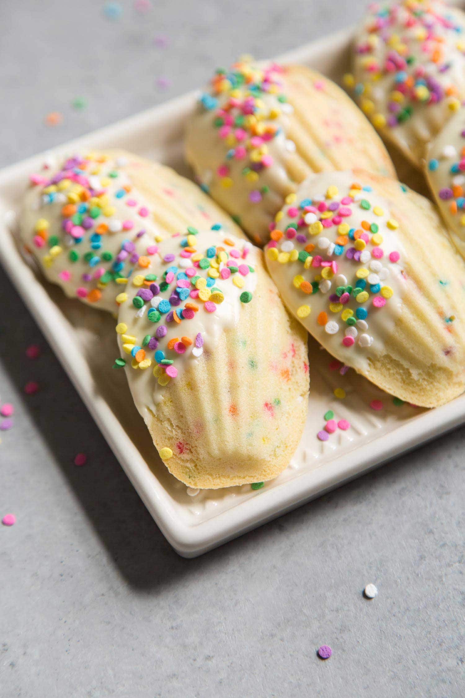 Funfetti cake madeleines