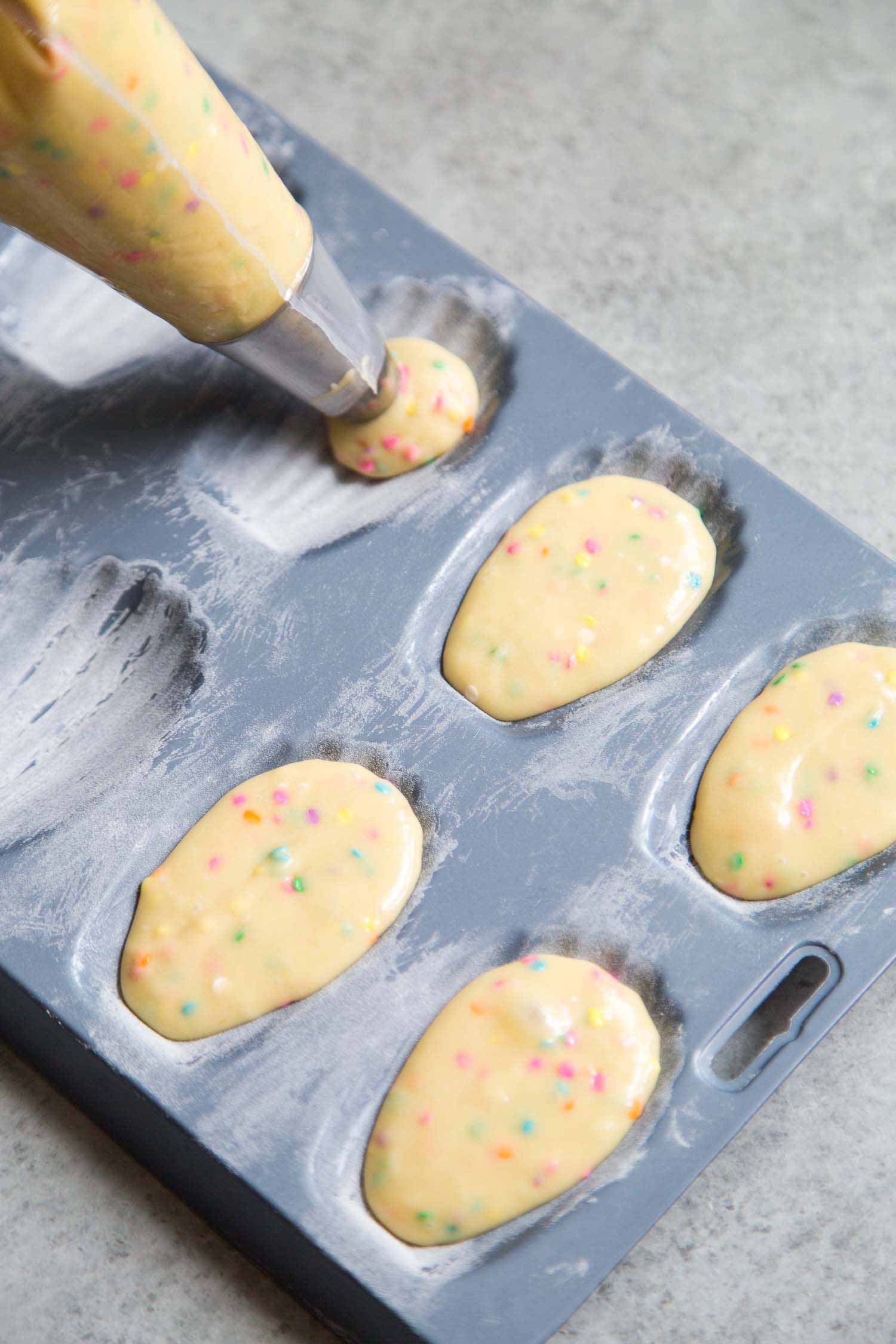 Birthday Cake Madeleines pipped