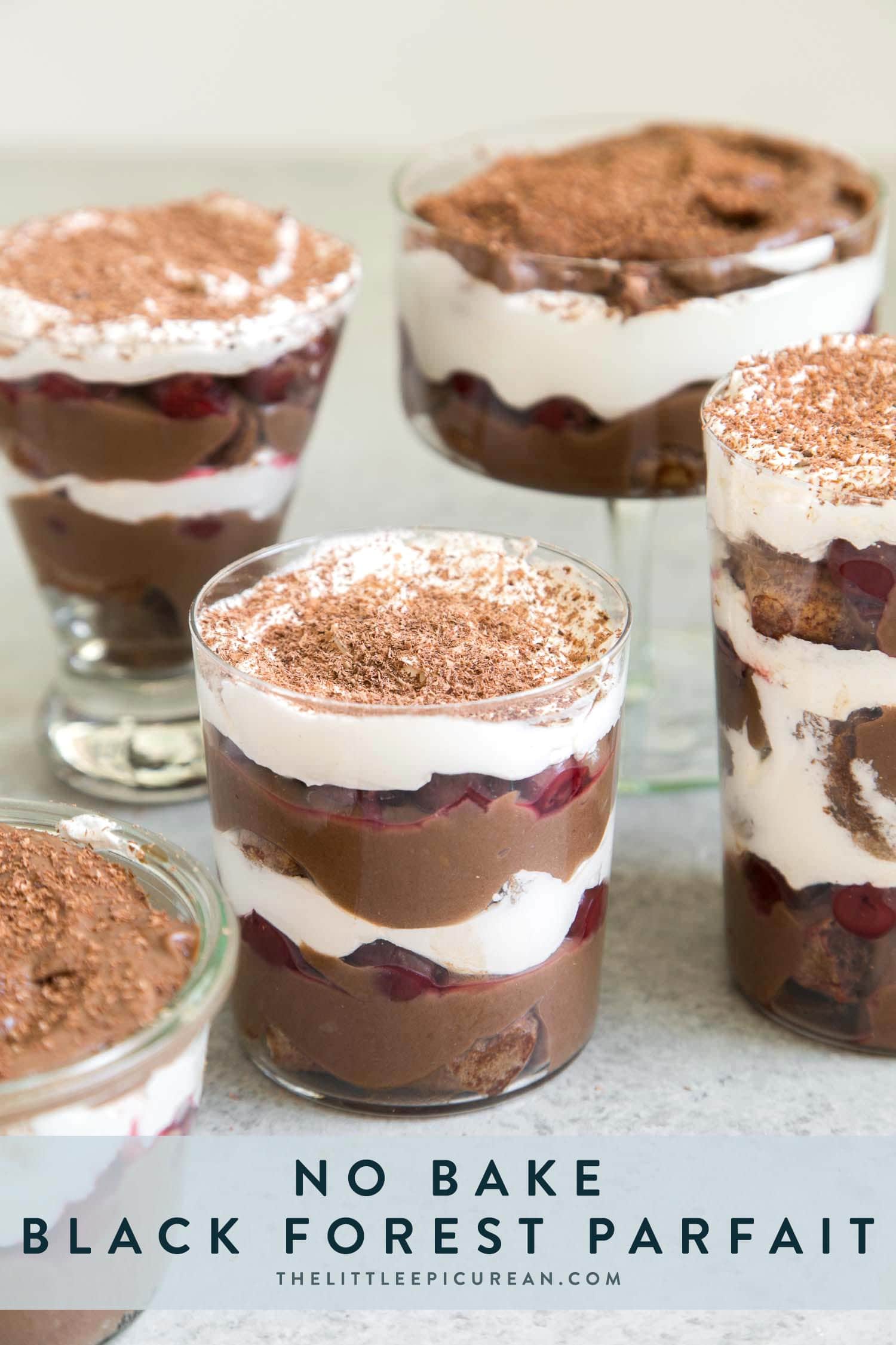 No Bake Black Forest Parfait