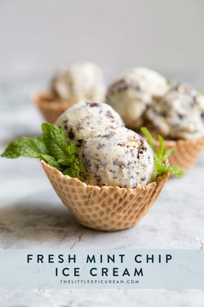Fresh Mint Chip Ice Cream The Little Epicurean