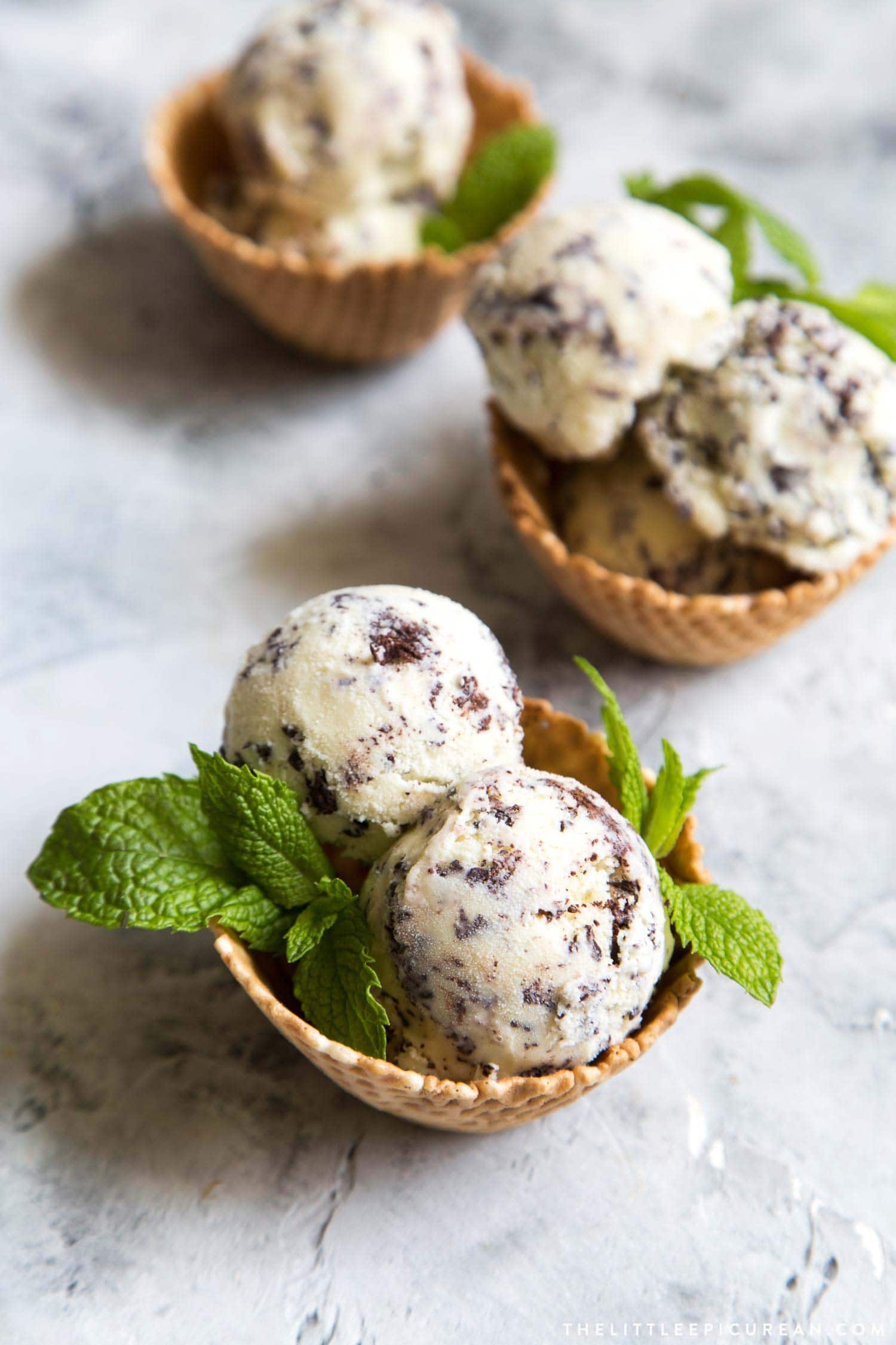 Homemade Fresh Mint Ice Cream