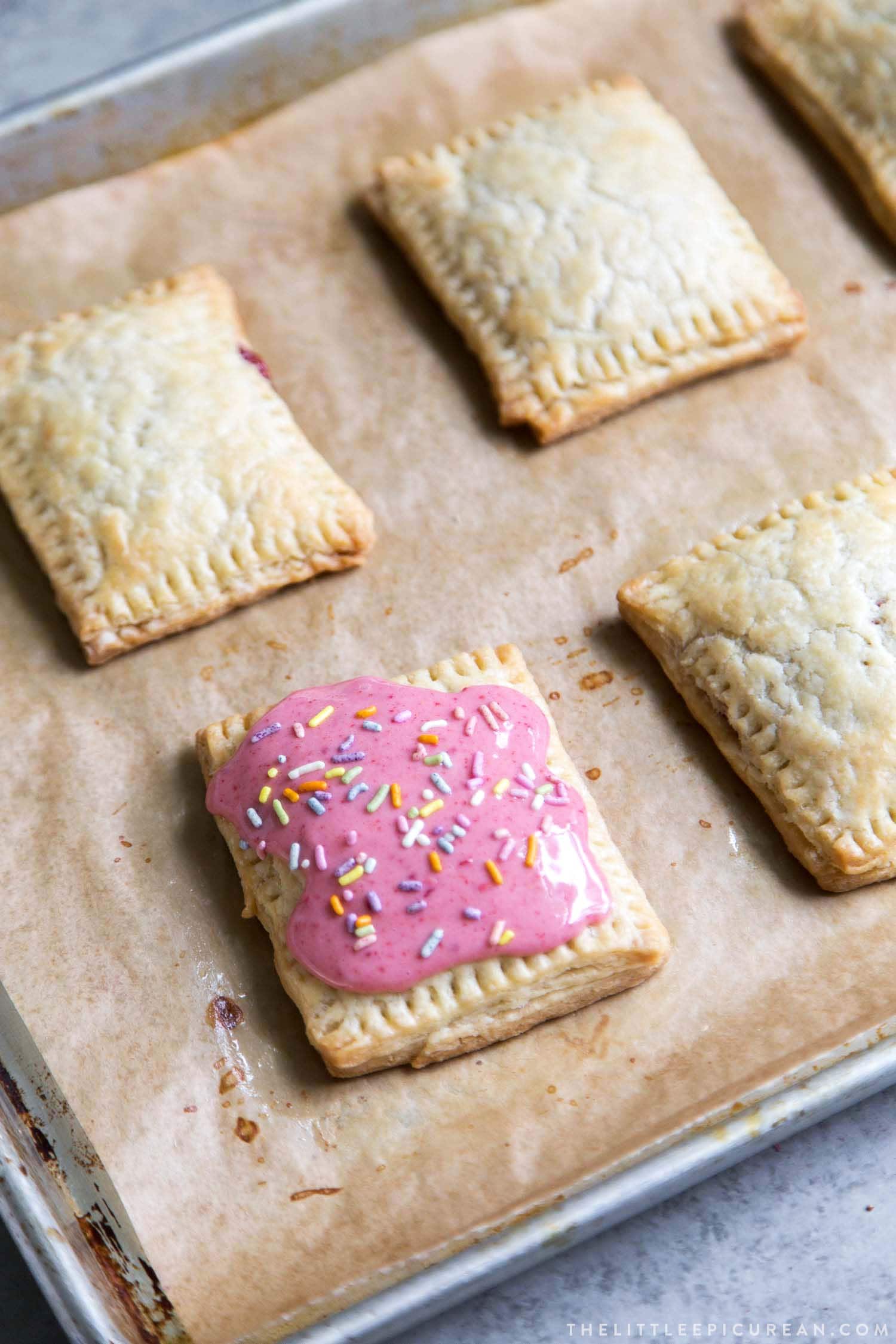 Pink Glazed Strawberry Pop Tarts