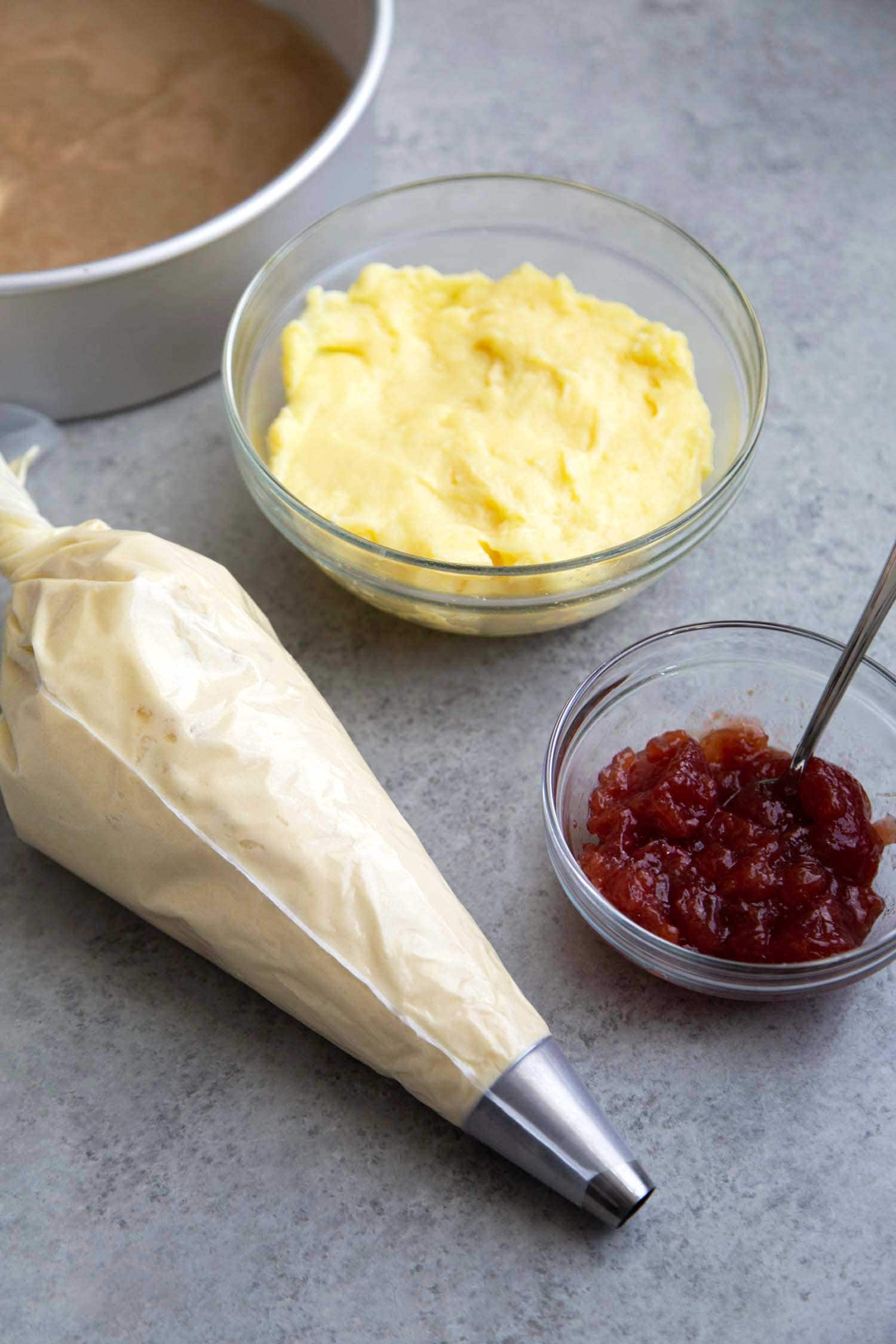 Ingredients for Strawberry Basque Cake