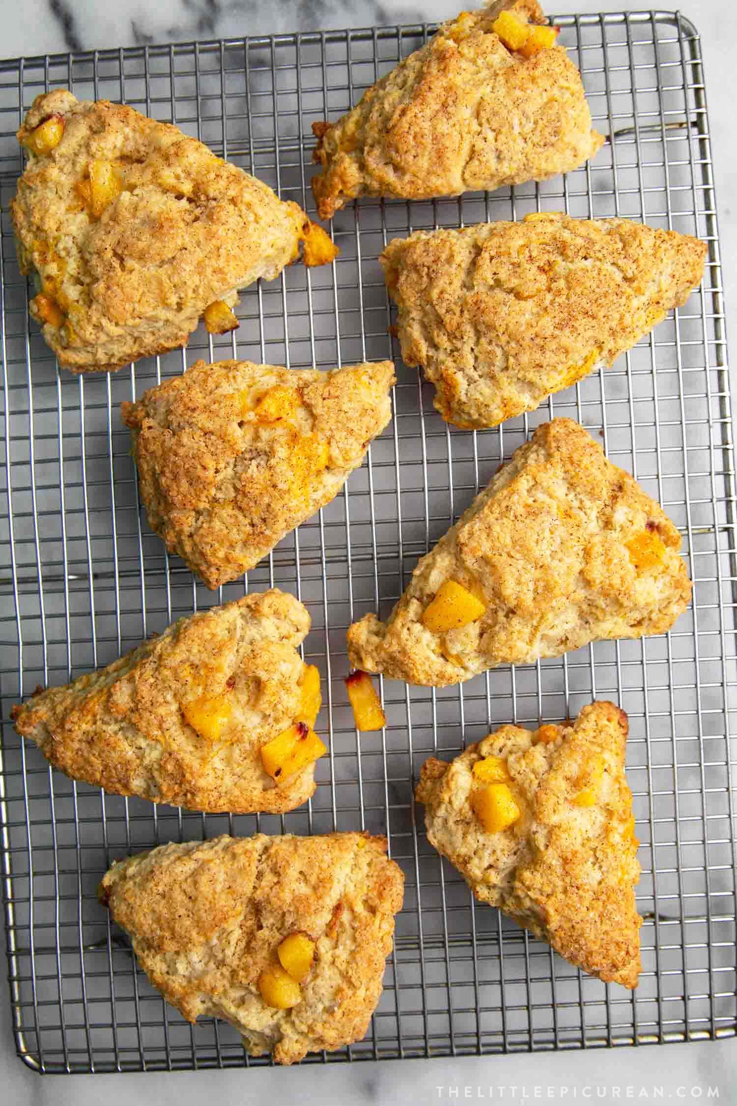 Brown Butter Peach Scones.