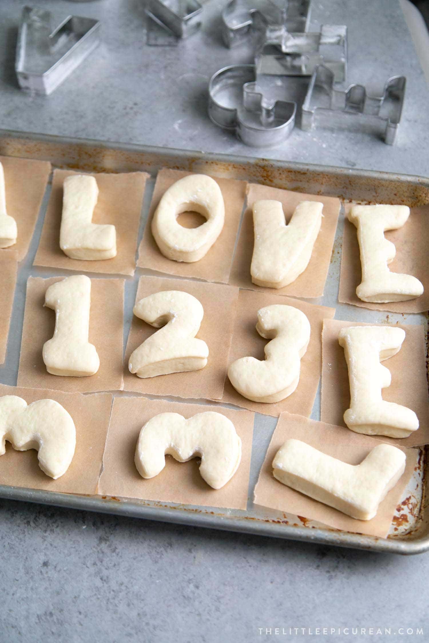 DIY alphabet donuts or letter donuts make with yeast donuts