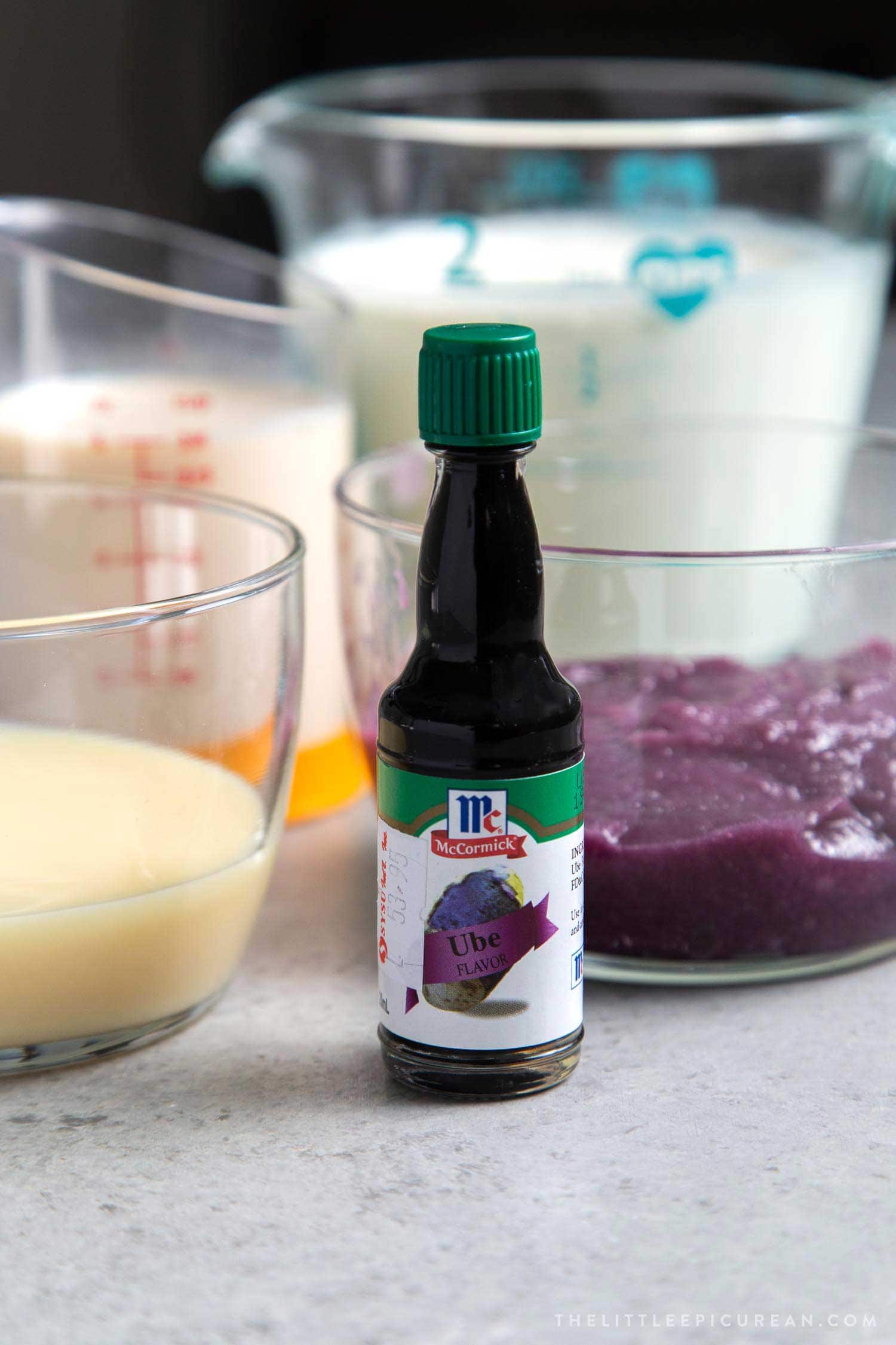 Ube Extract adds extra flavor and color to all ube desserts. The extract is used in conjunction with ube halaya (purple yam jam) to intensify the flavors of this no churn ube ice cream. 