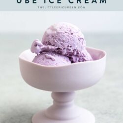 No Churn Ube (Purple Yam) Ice Cream. This easy homemade version is flavored using ube halaya (purple yam jam).