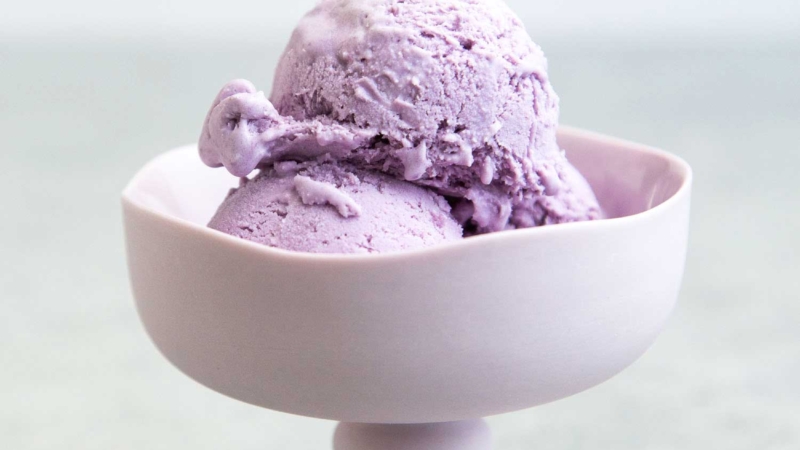 No Churn Ube (Purple Yam) Ice Cream. This easy homemade version is flavored using ube halaya (purple yam jam).