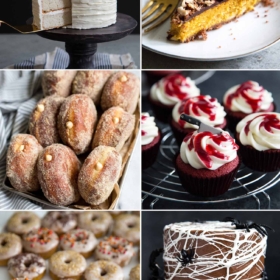 A collection The Little Epicurean's best Halloween desserts, featuring cakes, cupcakes, and donuts. Satisfy your sweet tooth one with one of these treats.