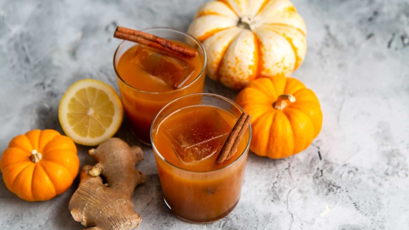 Pumpkin Bourbon Cocktail. This autumn harvest cocktail features warm spices, pumpkin butter, bourbon, and a pop of lemon juice.