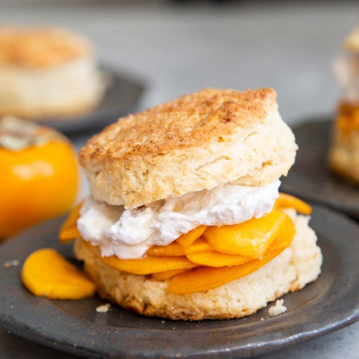 Coconut Persimmon Shortcake