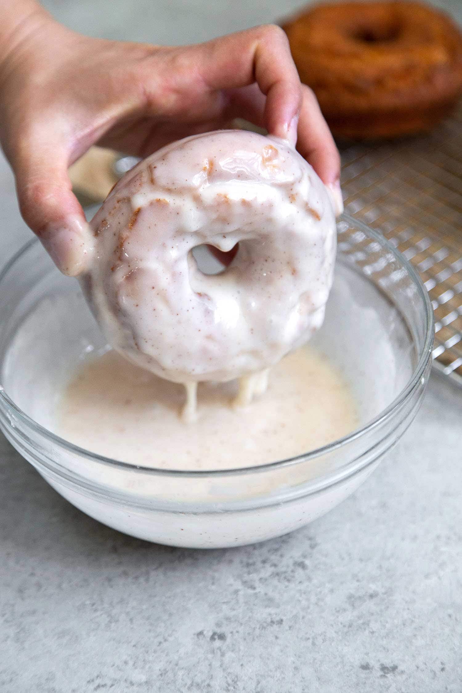 Old fashioned donuts dipped in brown butter glaze. #donuts #oldfashioned #homemade #brownbutter