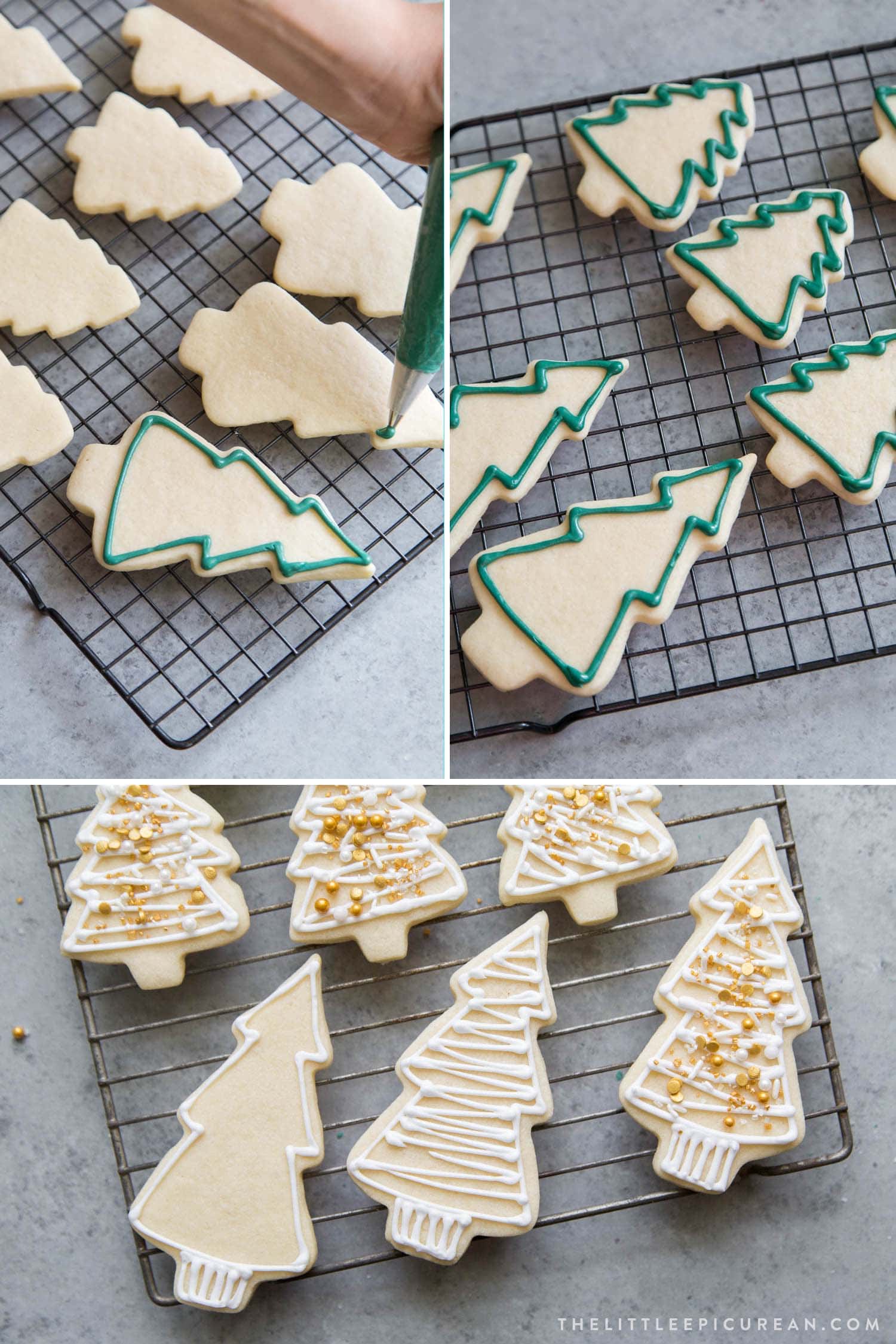 No Chill Sugar Cookies Christmas Trees