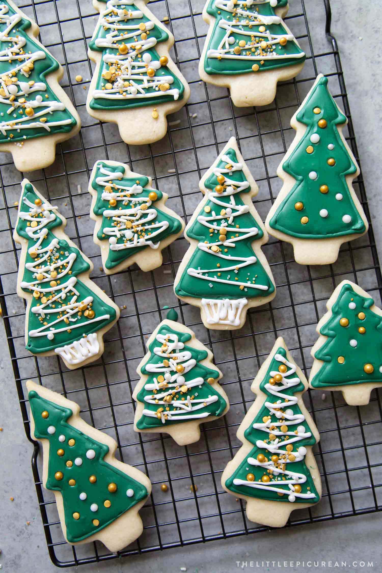 No Chill Sugar Cookies Christmas Trees