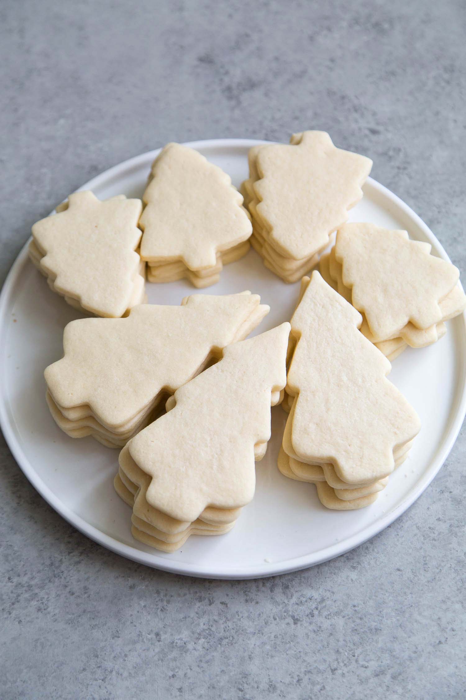 No Chill Sugar Cookies Christmas Trees - The Little Epicurean