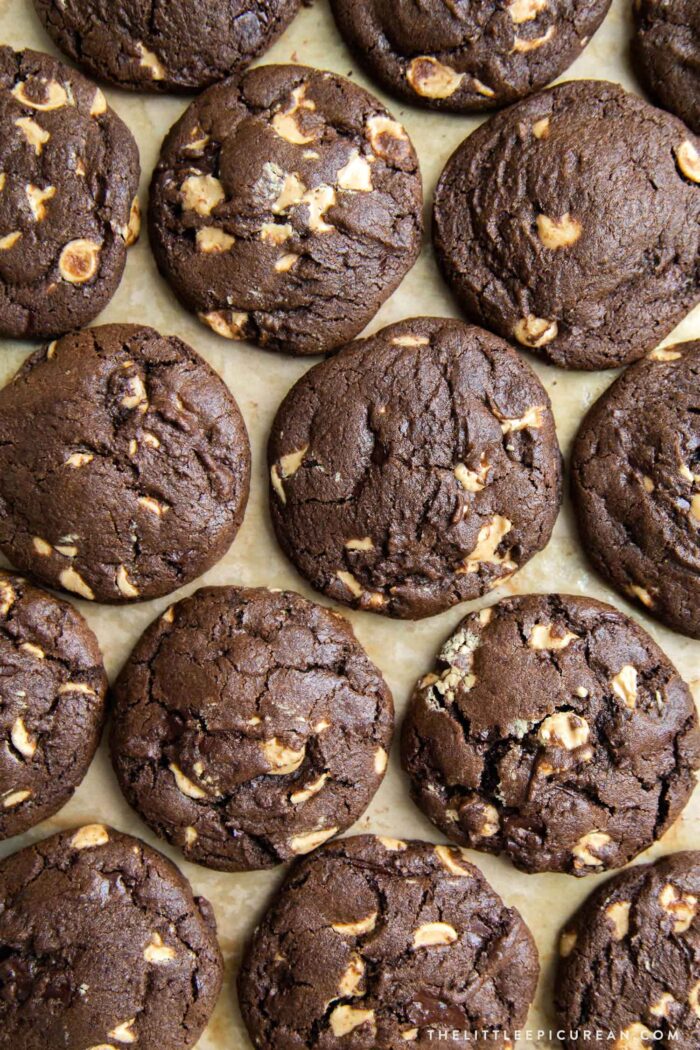 Chocolate Peanut Butter Chip Cookies - The Little Epicurean