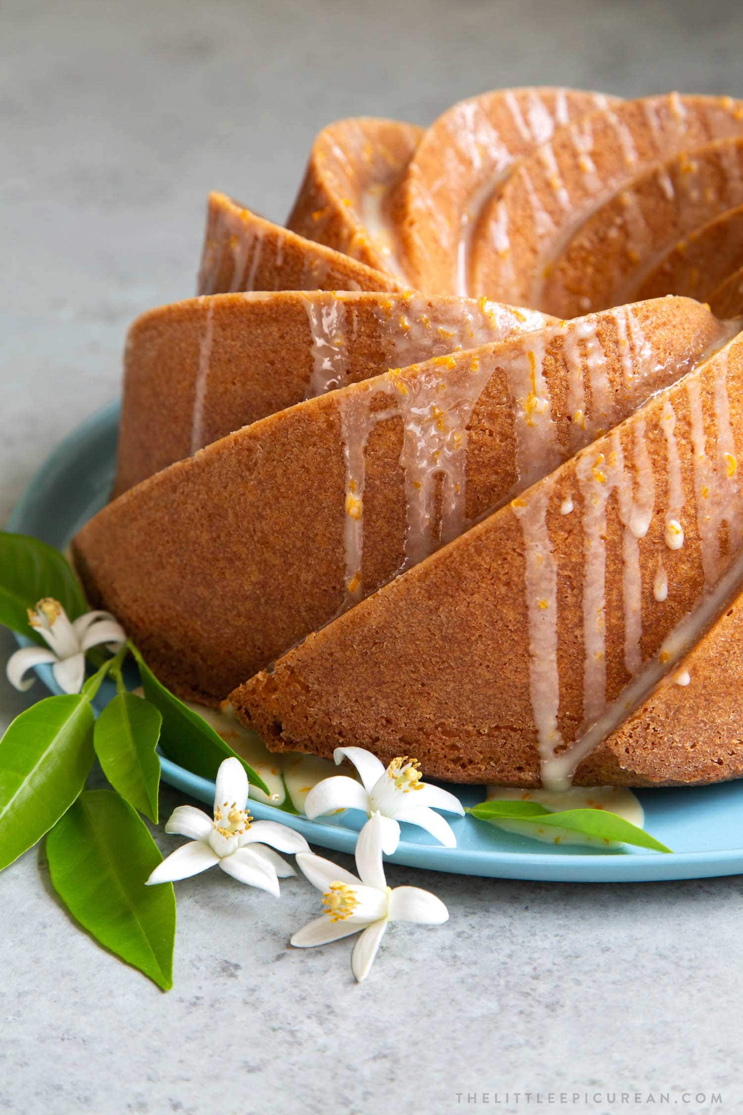 Glazed Orange Blossom Bundt Cake