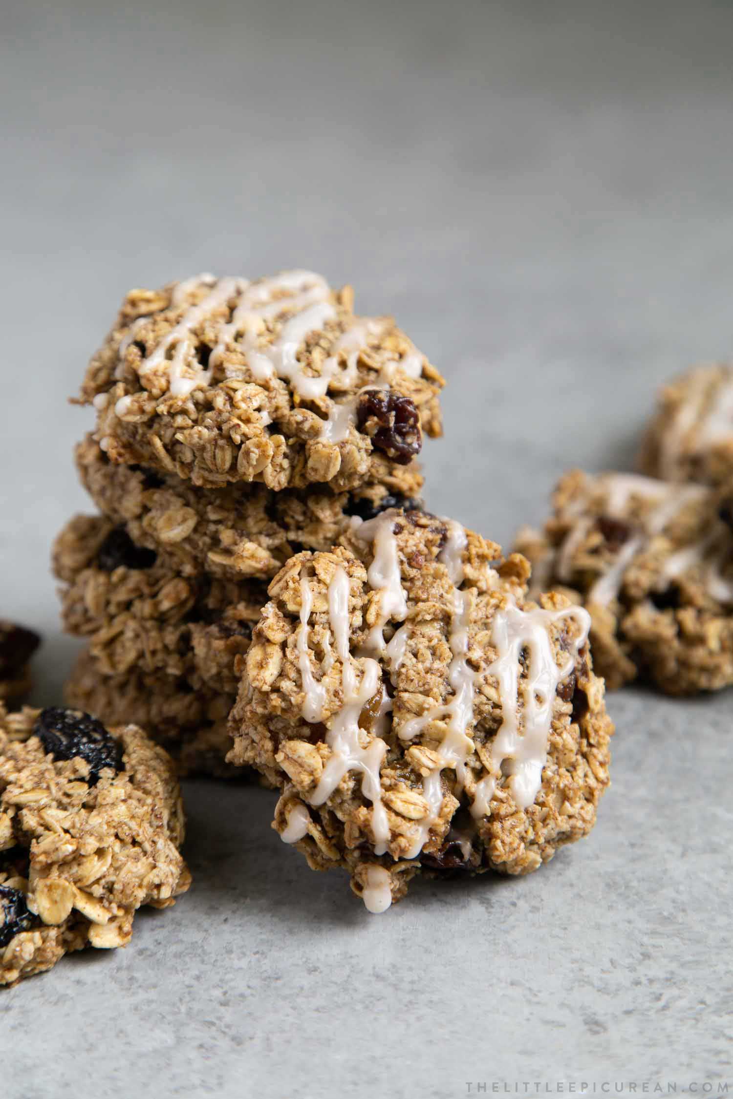 Gluten Free Vegan Oatmeal Raisin Cookies