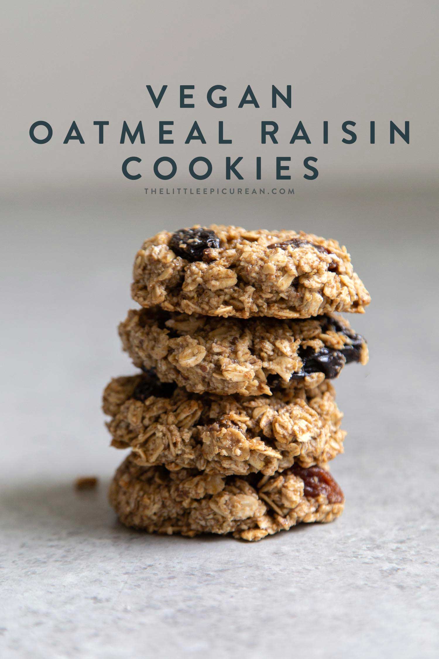 Vegan Oatmeal Raisin Cookies