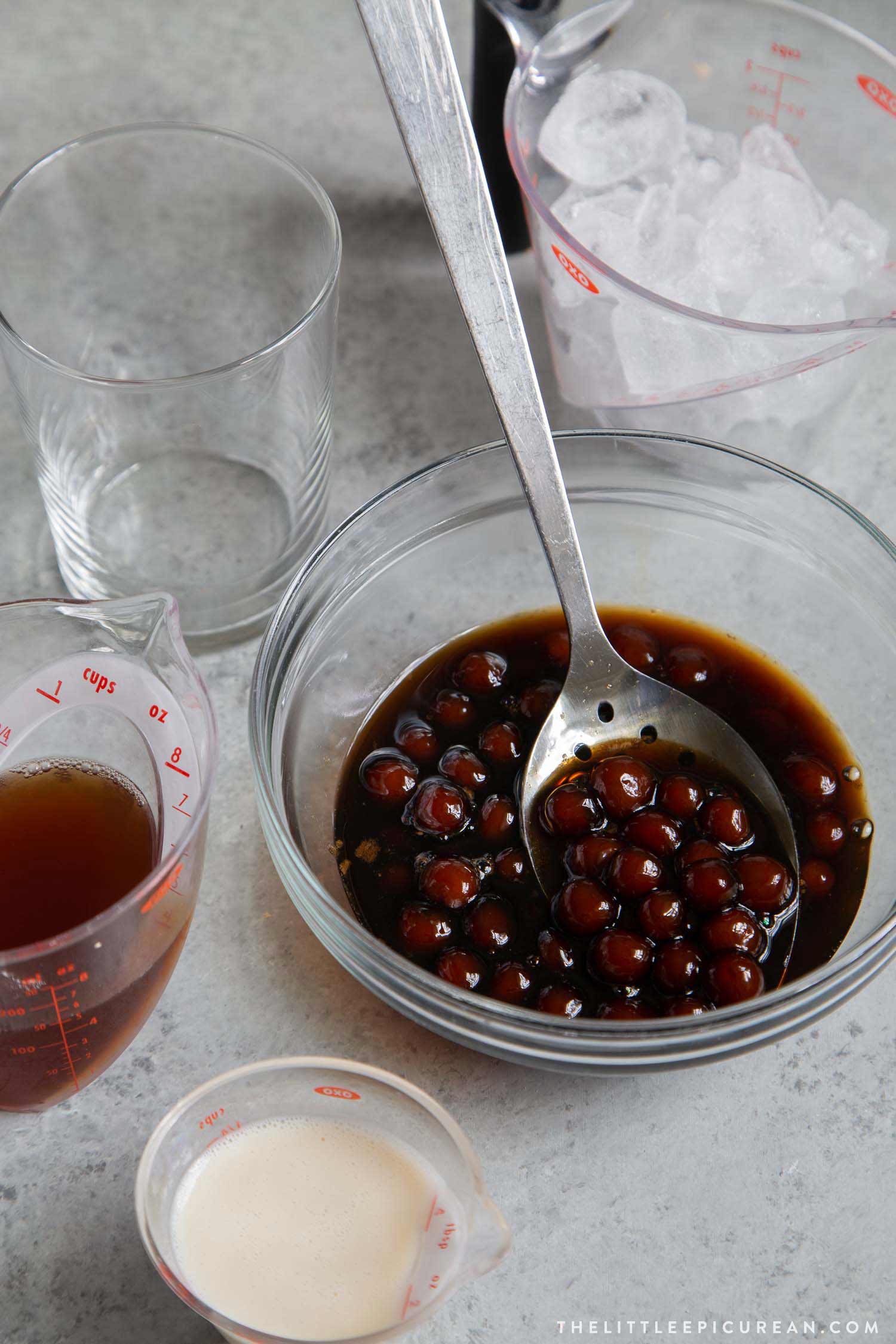 Homemade boba brown sugar tapioca pearls