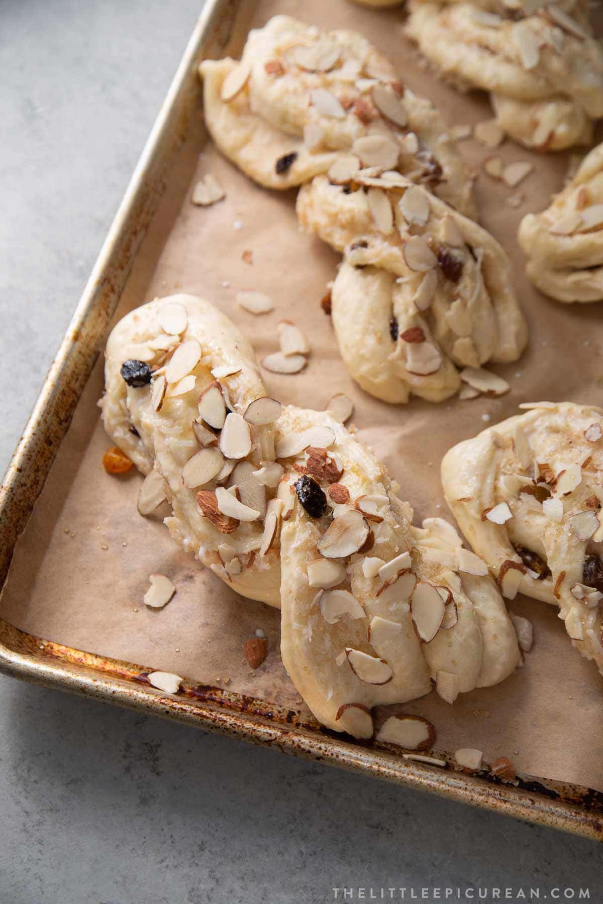 Braided Coconut Buns made with milk bread