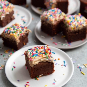 Chocolate Butter Mochi Cake. Gluten free brownie alternative made with glutinous sweet rice flour.