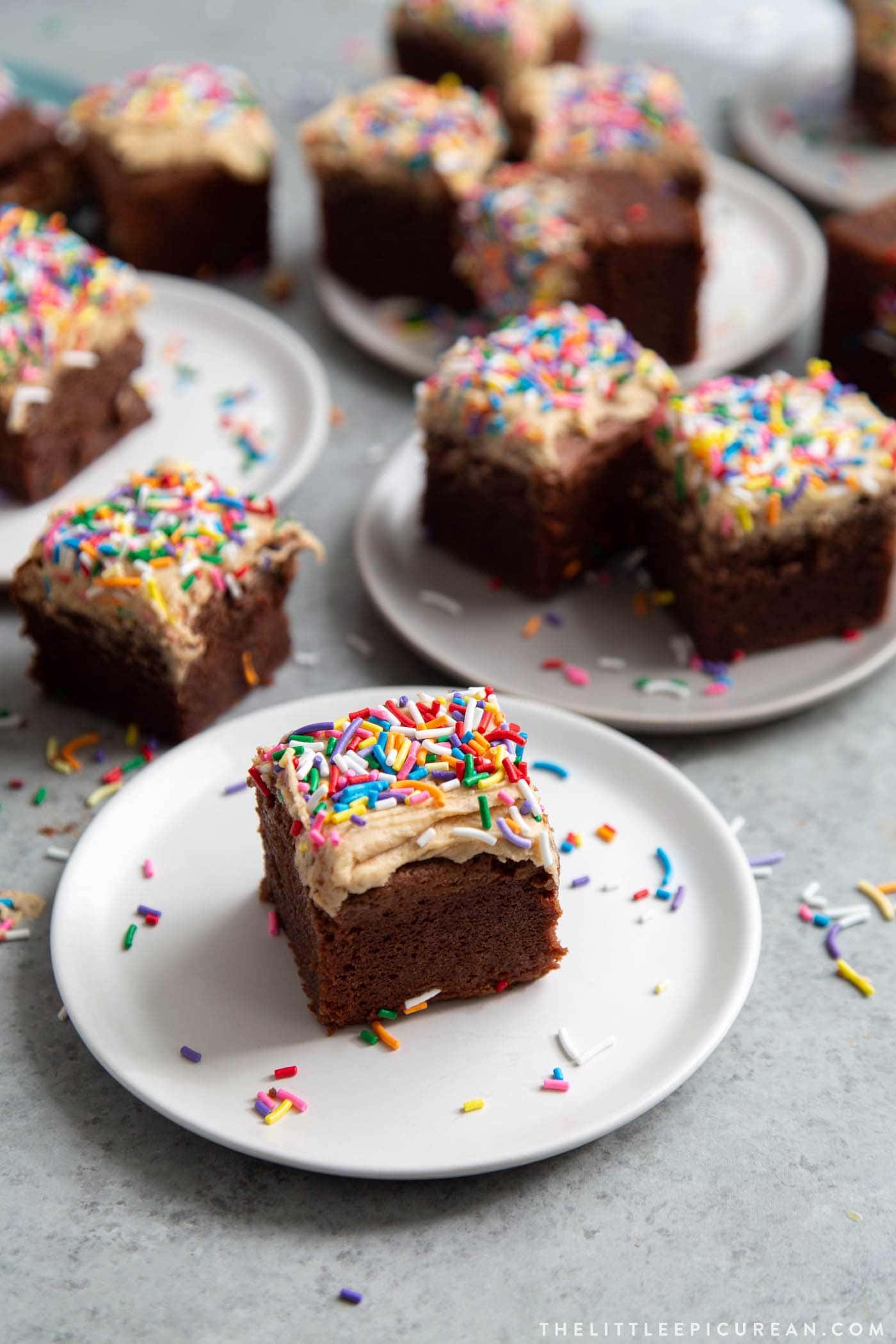 Chocolate Butter Mochi Cake. Gluten free brownie alternative made with glutinous sweet rice flour.