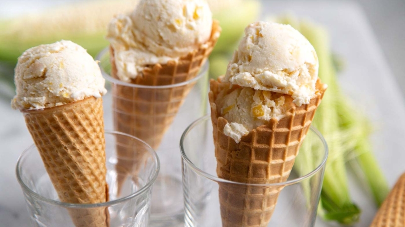 No Churn Corn Ice Cream