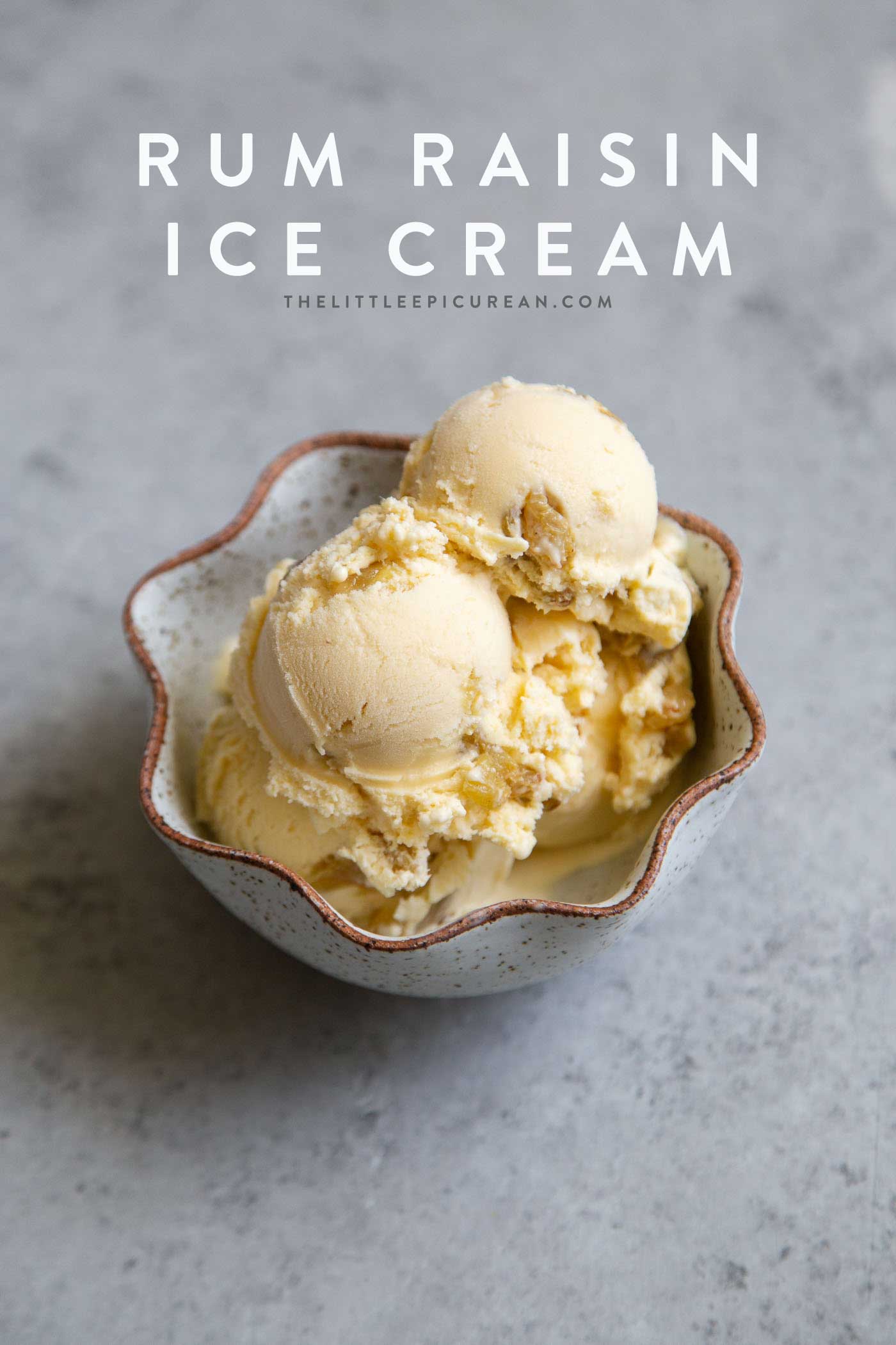 Rum raisin ice cream (easy!)