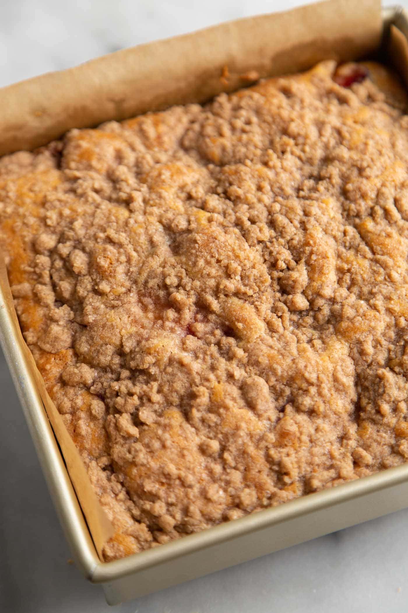 Plumcot Crumb Cake