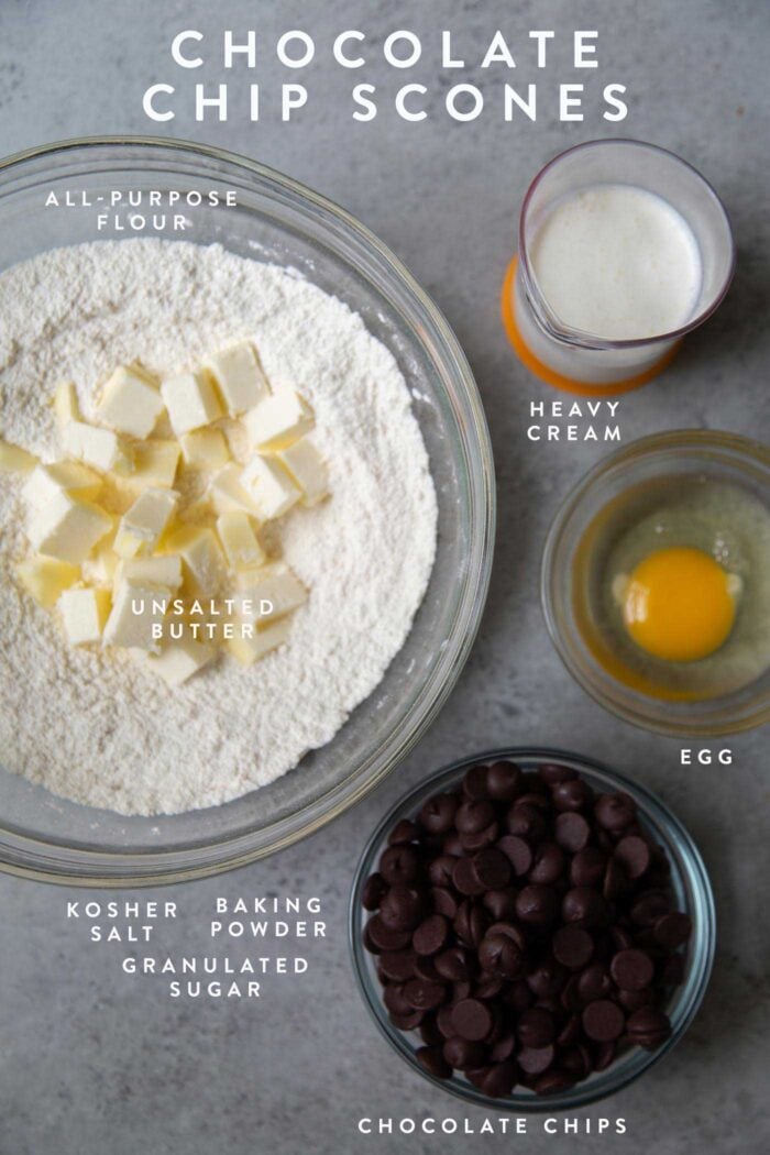 Chocolate Chip Scones ingredients