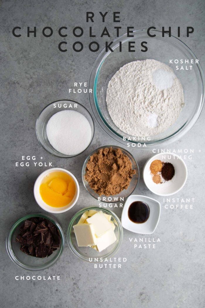 Brown Butter Rye Chocolate Chip Cookies Ingredients