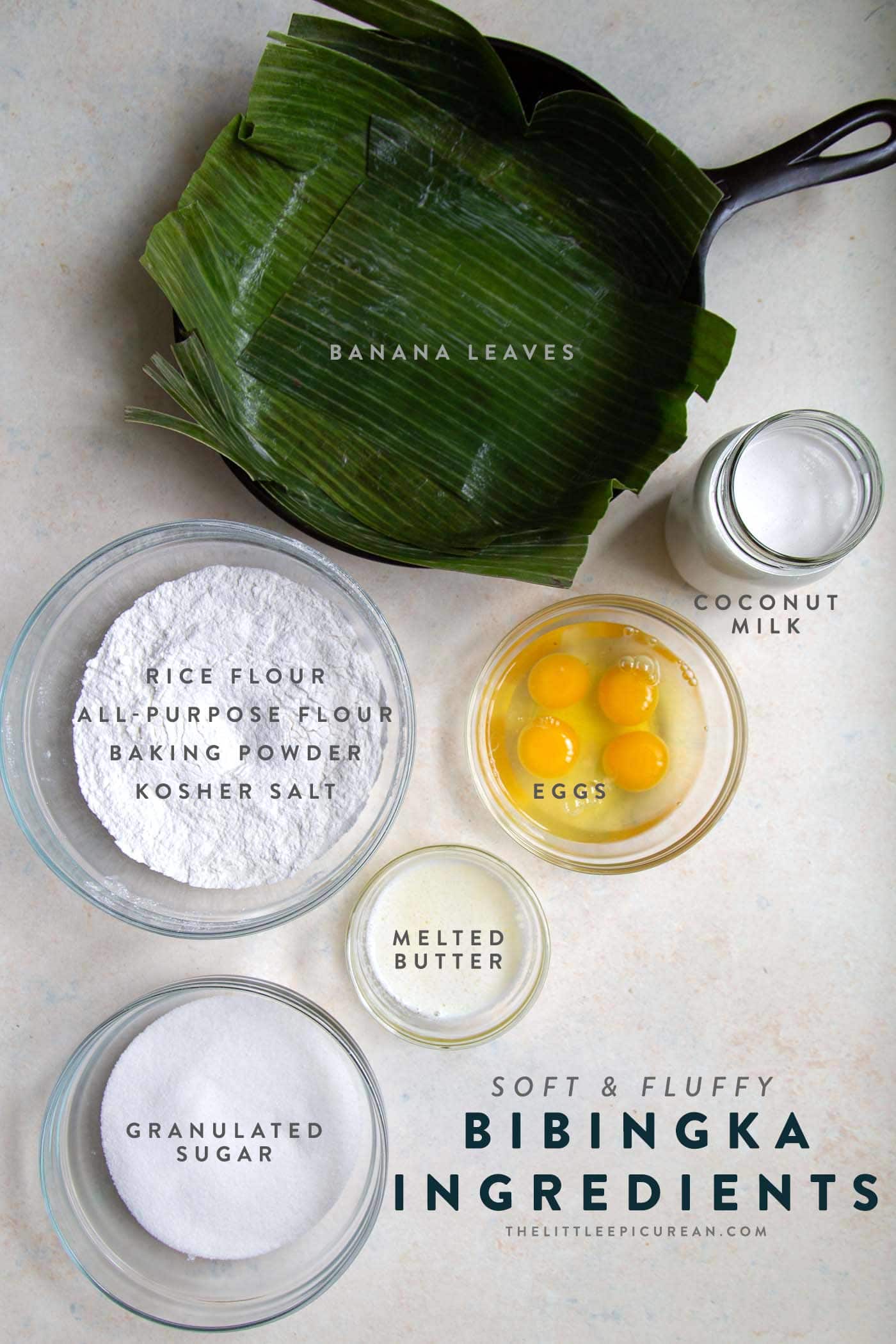 Bibingka Coconut Rice Cake Ingredients
