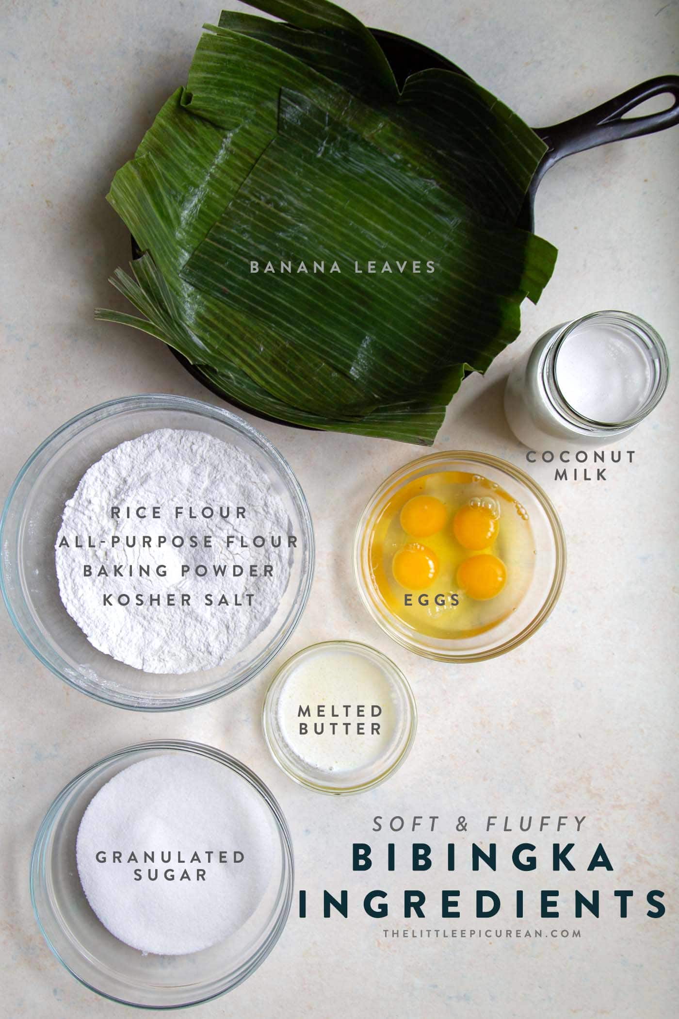 Bibingka Coconut Rice Cake Ingredients 