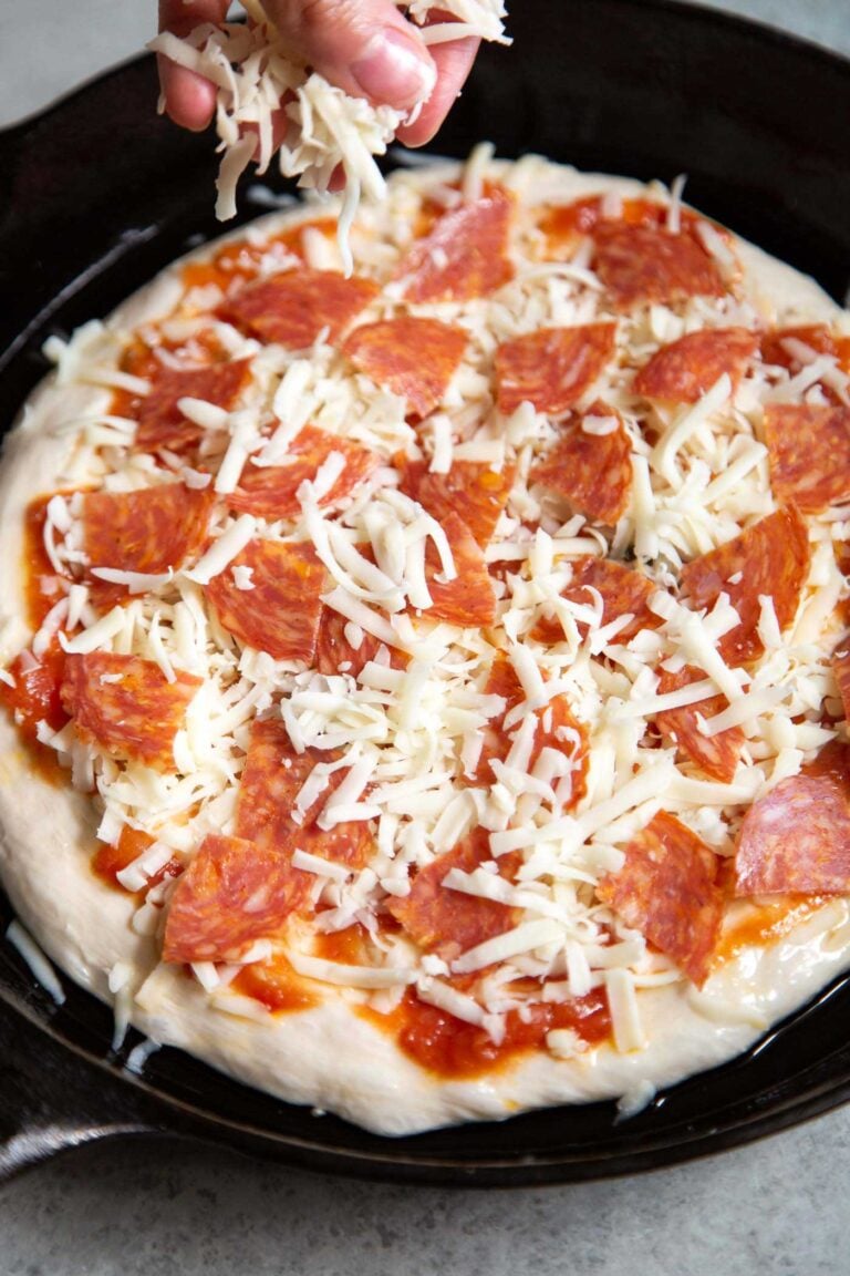 Cast Iron Skillet Pizza The Little Epicurean