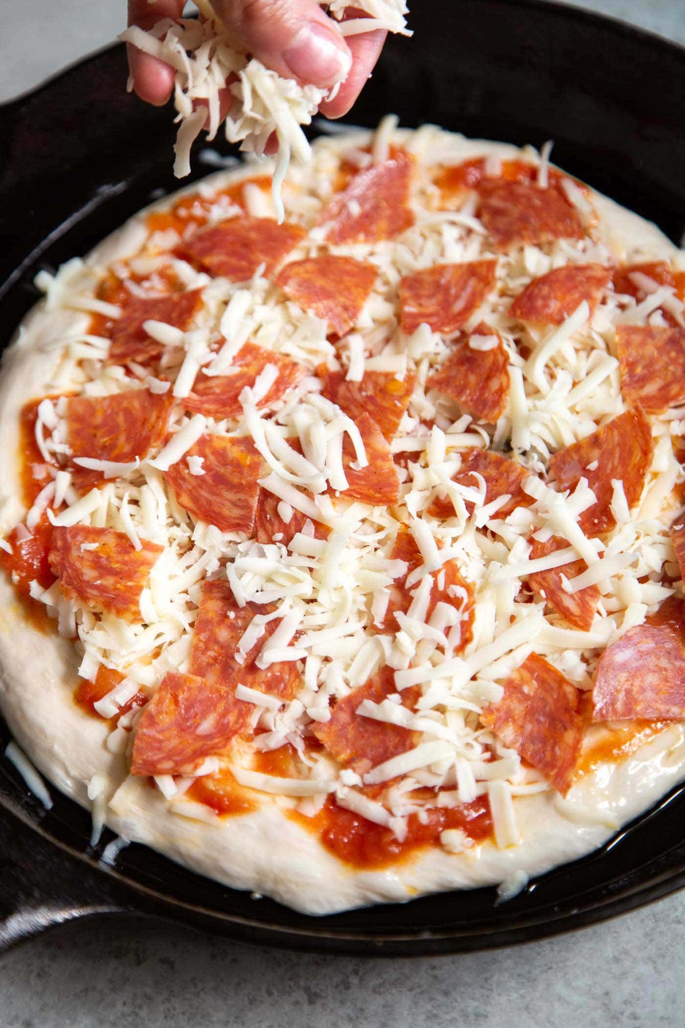 Cast Iron Skillet Pizza The Little Epicurean