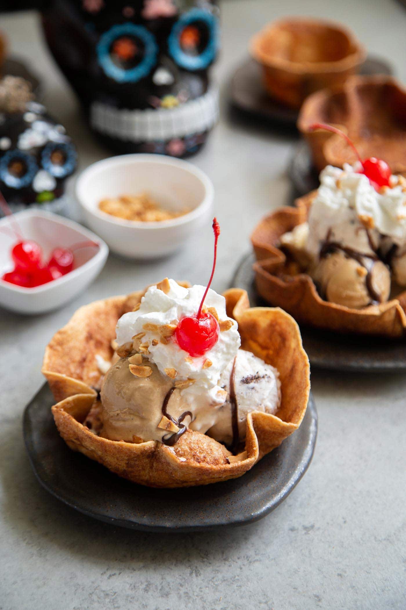 Cinnamon Sugar Tortilla Bowl for Ice Cream Sundae