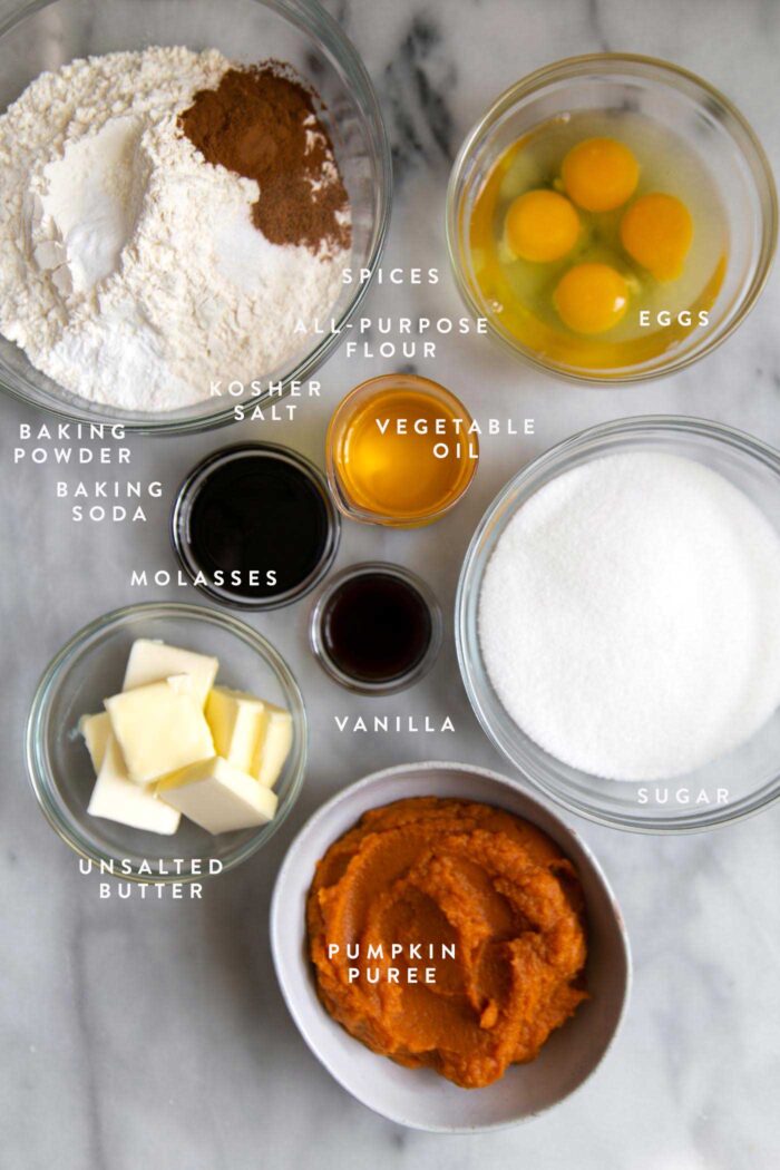 Pumpkin Bundt Cake ingredients