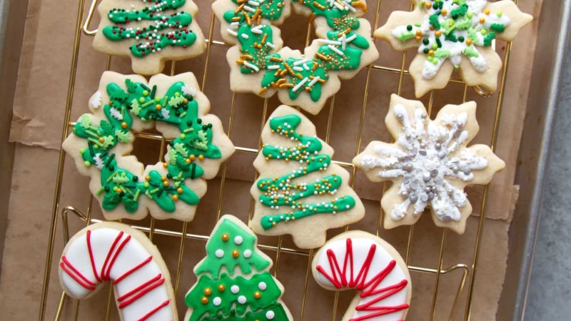 Decorated Holiday Sugar Cookies