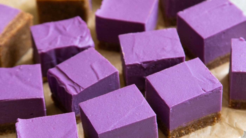 Purple Sweet Potato Pie Bars