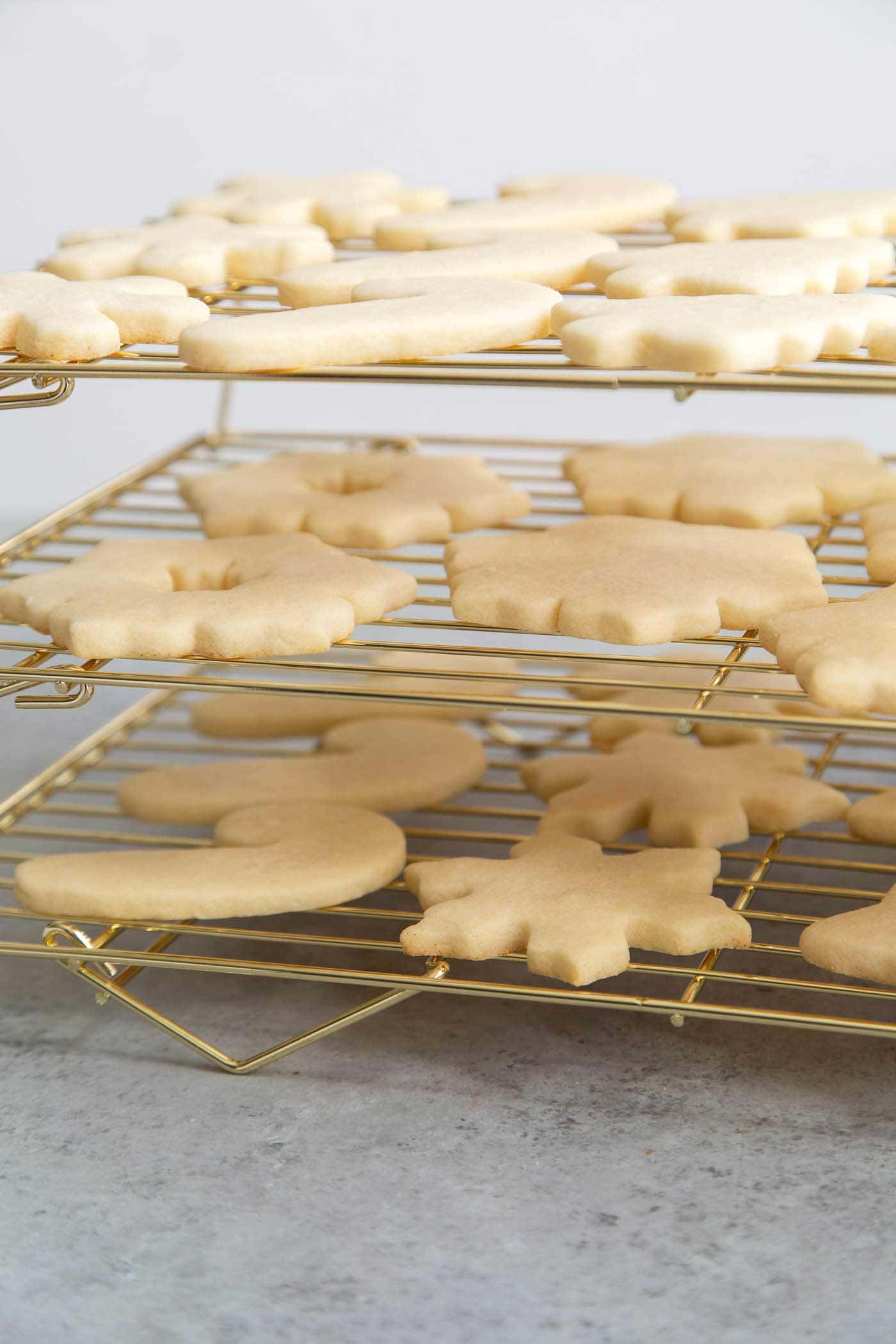 Sugar Cookies cooling on stackable rack