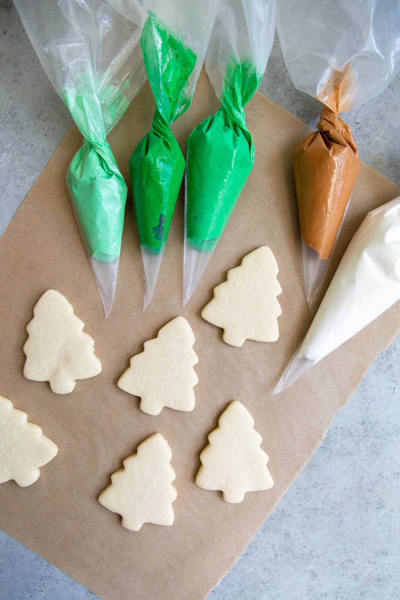 Royal Icing Sugar Cookies Christmas Trees