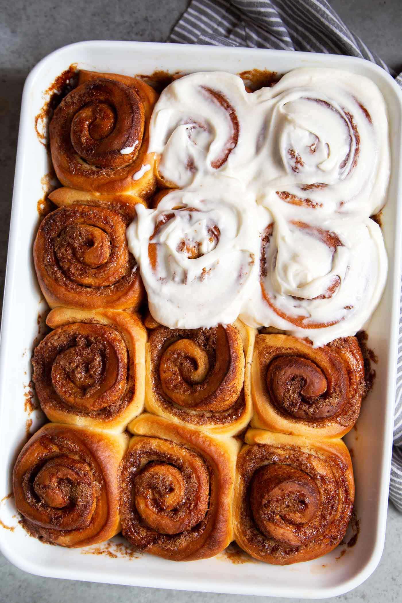 Eggnog Cinnamon Rolls with Bourbon Glaze