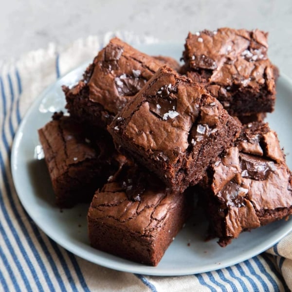 Olive Oil Brownies with chocolate chunks
