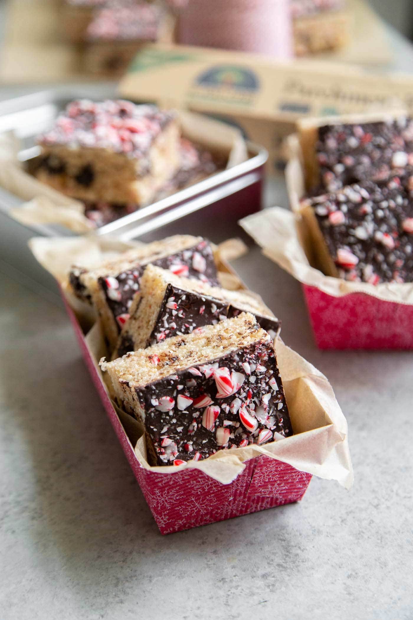 Peppermint Marshmallow Cereal Bars