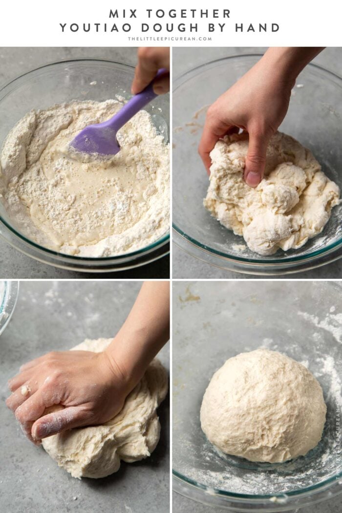 How to mix youtiao dough by hand