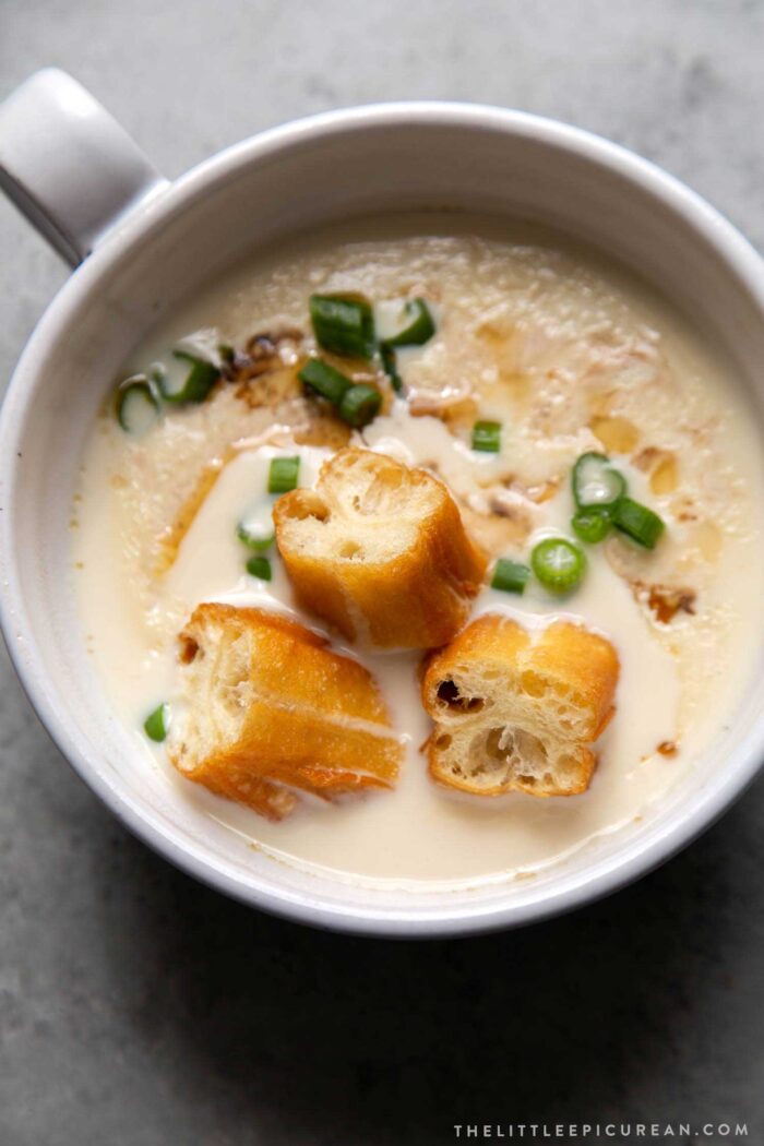 Youtiao in savory soy milk