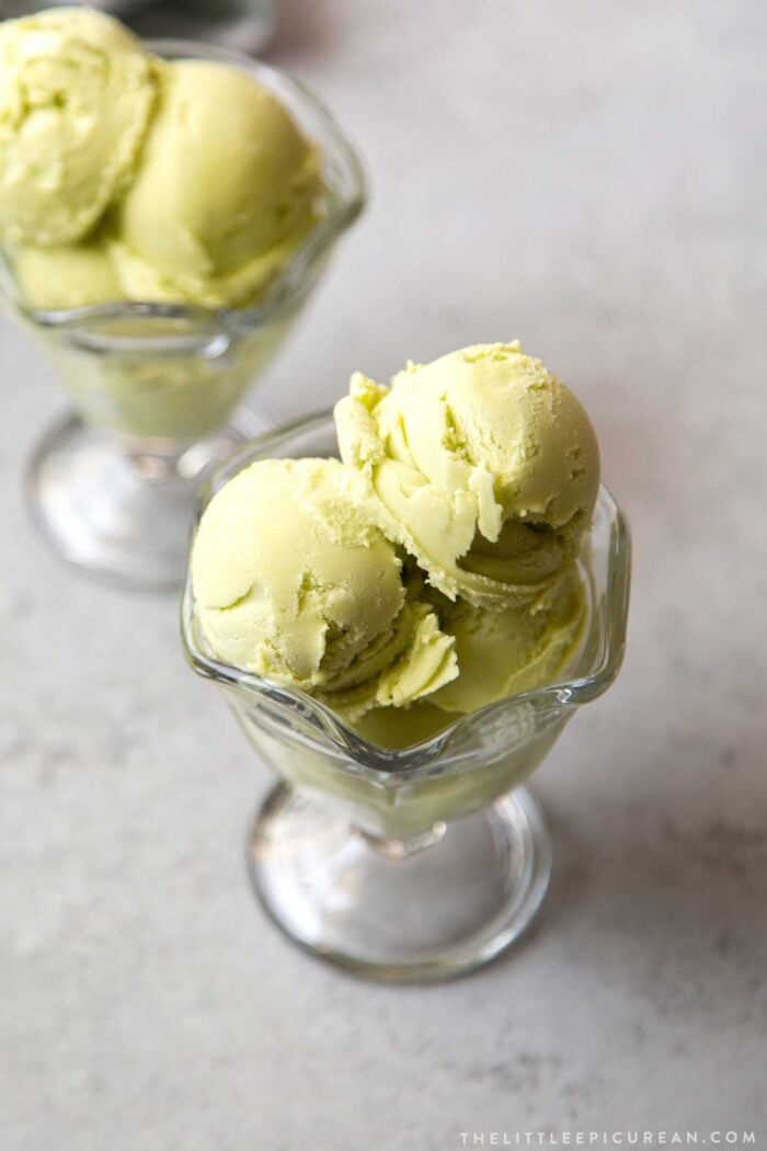 Avocado Ice Cream scoops