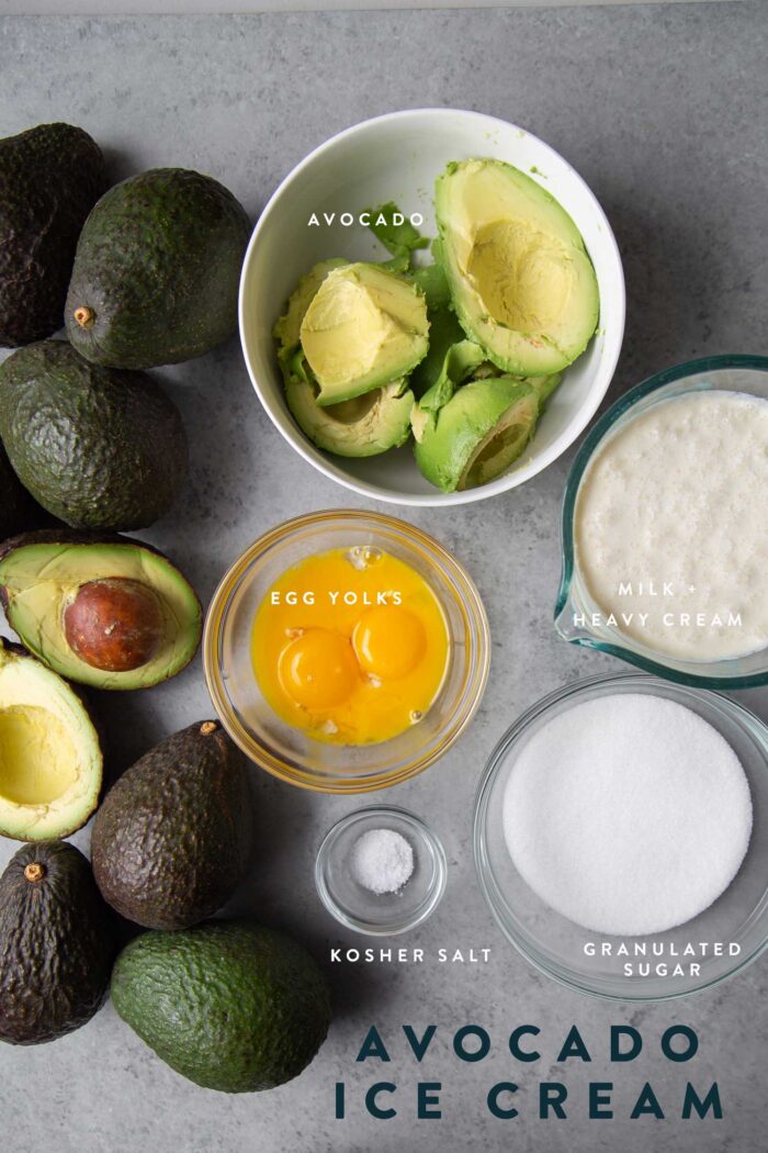 Avocado Ice Cream components