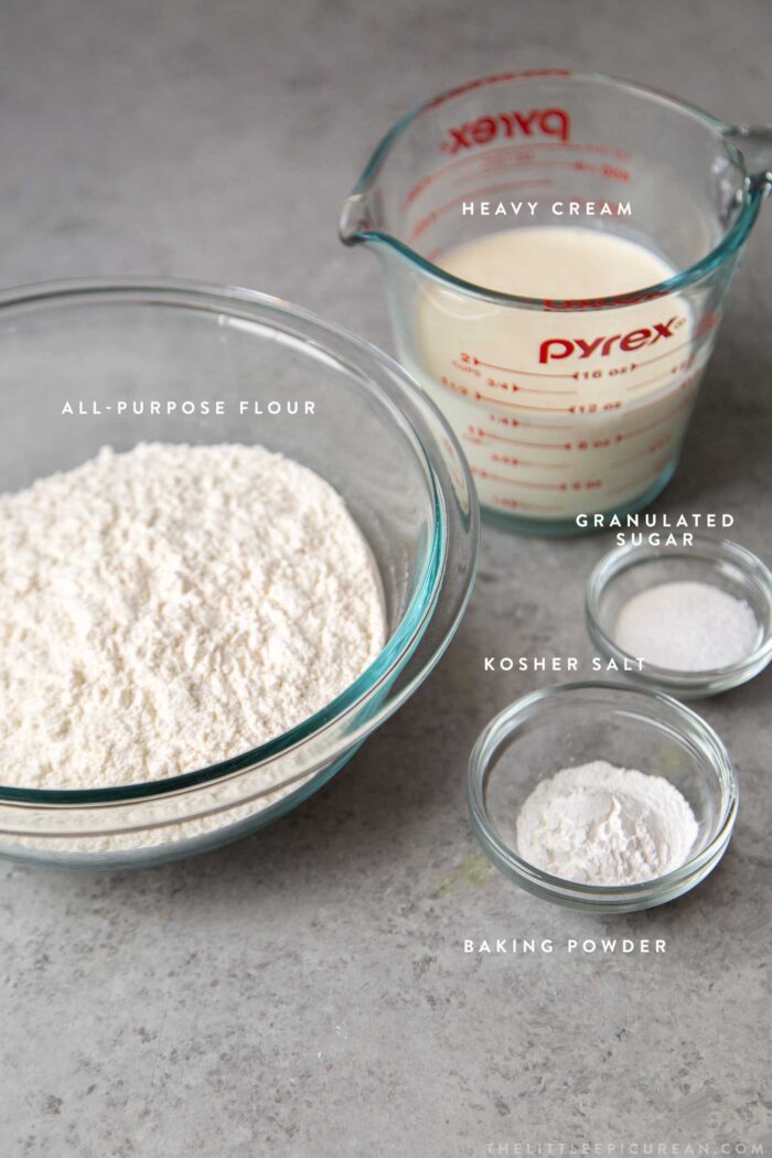 Small Batch Cream Biscuit Ingredients